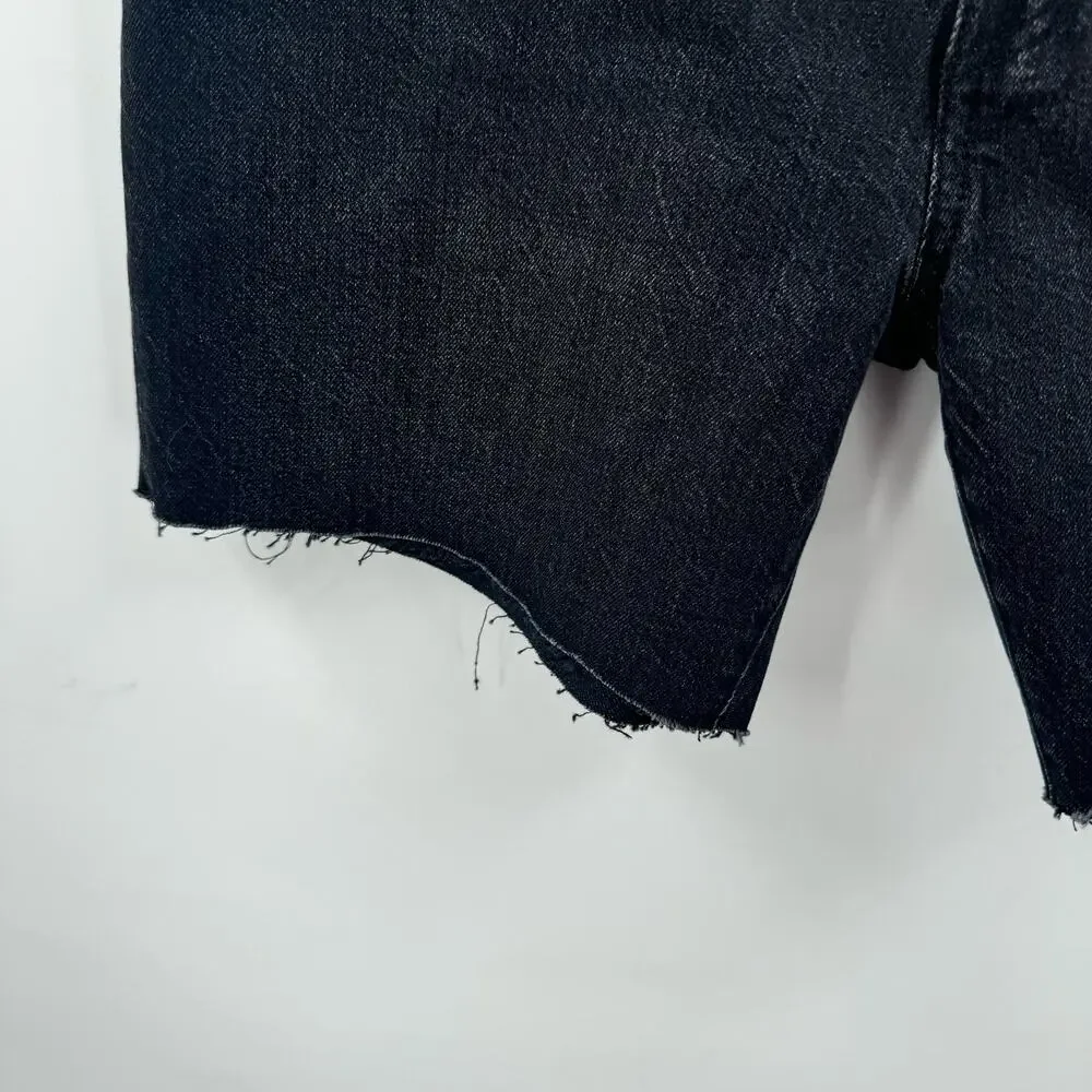 NWT Levis 501 black denim cutoff shorts